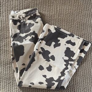 A&F Cow Print Jeans